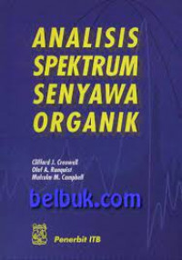 Image of Analisis Spektrum Senyawa Organik / Clifford J. Creswell