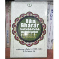 Image of Riba , gharar dan kaidah-kaidah ekonomi syariah / Adiwarman A.karim