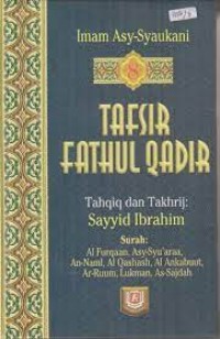 Image of Tafsir Fathul Qadir [Jilid 8] / Imam Muhammad Bin Ali Bin Muhammad Asy-Syaukani
