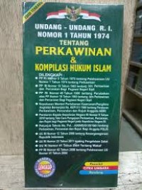 Image of Undang-Undang RI Nomor 1 tahun 1974 Tentang Perkawinan & Kompilasi Hukum Islam / Team Citra Umbara