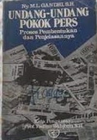 Image of Undang-Undang Pokok Pers : Proses Pembentukan dan penjelasannya / M. L. Gandhi